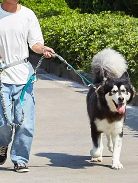 1pc Pet Outdoor Running Leash With Adult Belt