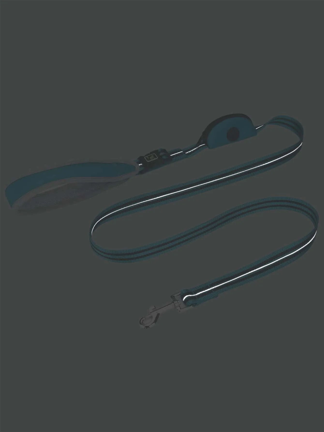 1pc Two Tone Pet Leash With Poopbag Dispenser 1roll Poopbag