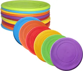 7'' Kids Outdoor Game Flying Discs 12 Pack Party Favors School Teaching Early Education Sports Safe Soft for Toddler Kindergarten Children Colorful