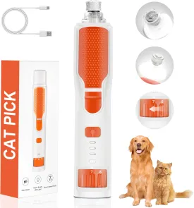 7-Speed 360 LED Strong Light Dog Nail Grinder Quiet Cat Nail Grinder Dog Nail Trimmers for Large Medium Small Dogs Cats Pets Claw Trimmer Quick Sensor