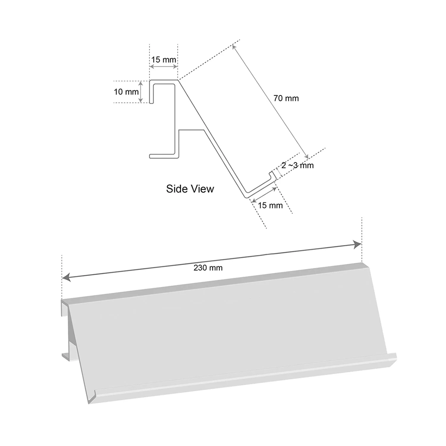 8 Qty 9 inch Plastic Shelves Wall Rail System Hanging Accessory Holder
