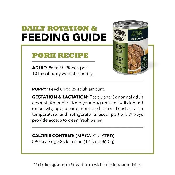 ACANA Pork Recipe in Bone Broth Canned Dog Food