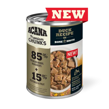 Acana Premium Chunks - Duck Recipe in Bone Broth - Canned Dog Food (363g)