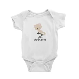 Adorable Cats Light Brown Cat with Black Legs Little Addname White Baby Romper