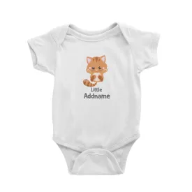 Adorable Cats Orange Cat Little Addname White Baby Romper