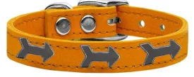 Arrow Widget Genuine Leather Dog Collar Mandarin 16