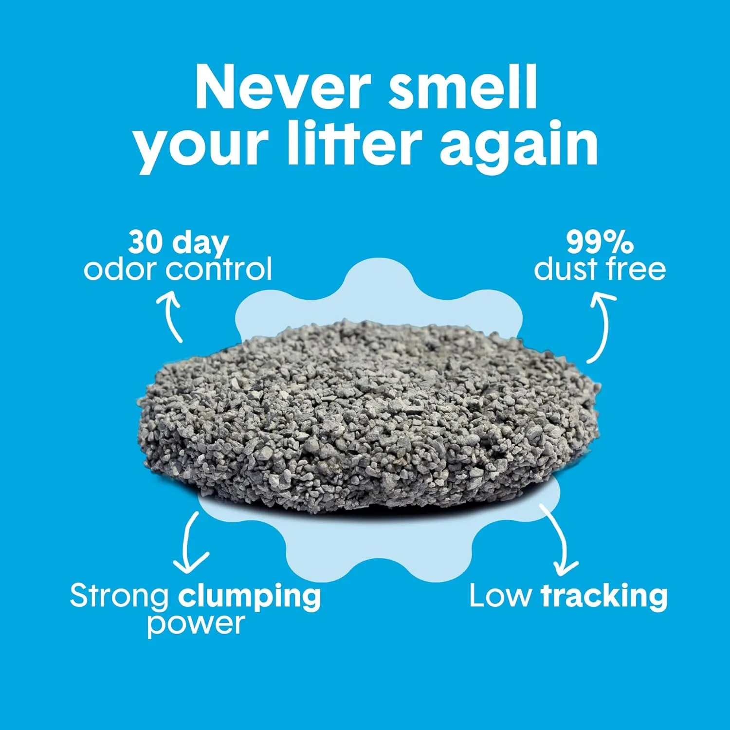 Boxie Unscented 30 Day Natural Odor Control Cat Litter, 40lb Clumping Clay Kitty Litter