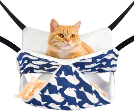Cat Hammock for Cage Hanging Cat Bed with Adjustable Strap and Metal Hooks, for Winter and Summer Use - Small Animals Soft Sleeping Hammock Accessory