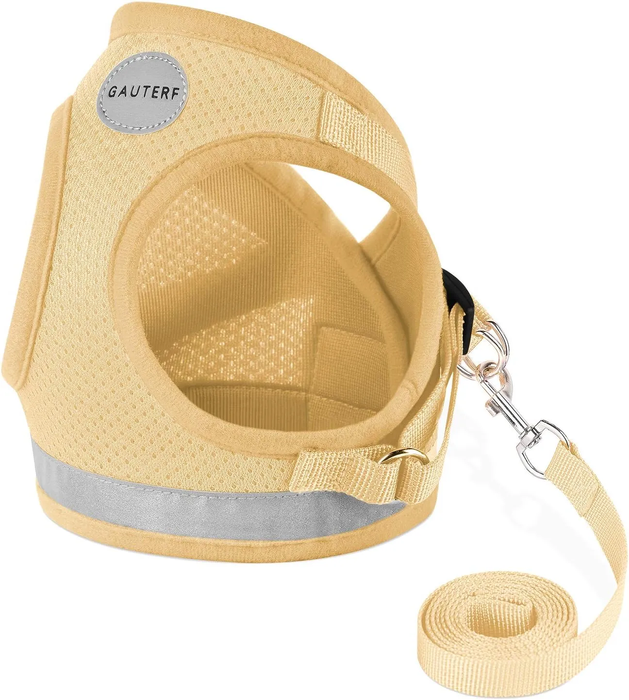 Cat Harnesses and Puppy Harness with Leashes Set, Escape Proof Cat Harness, Adjustable Reflective Soft Mesh Vest Fit Puppy Kitten Rabbit Ferrets's Outdoor Harness