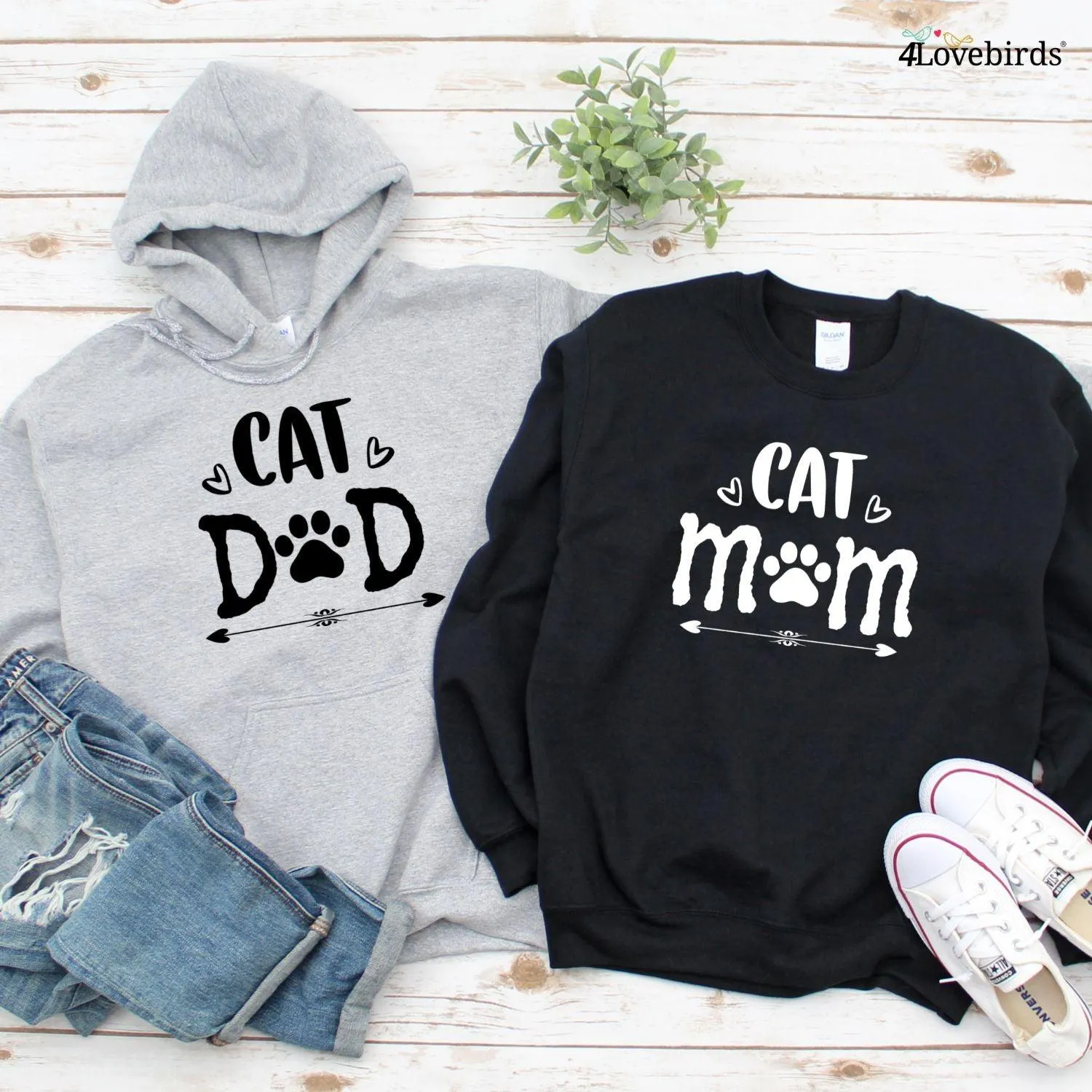Cat Mom & Dad Matching Sets - Purr-fect Couple Gifts, Pet Lovers' Anniversary Surprise