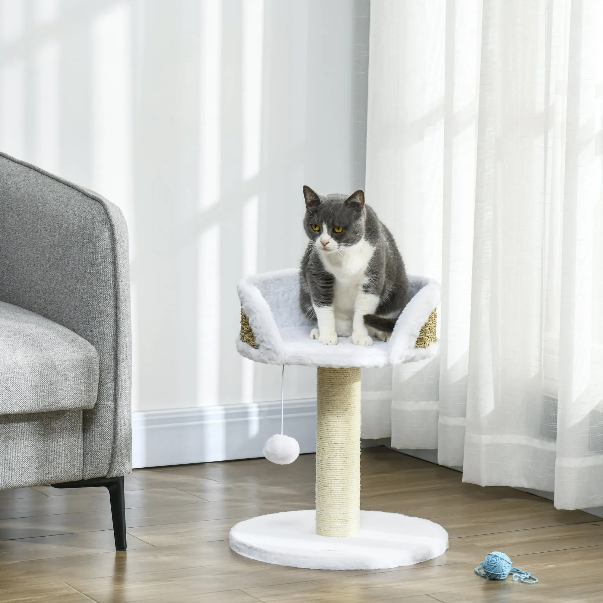 Cat Tree Tower with Scratching Posts White