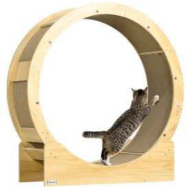 Cat Wheel with Brake Scratching Pads - Oak Tone