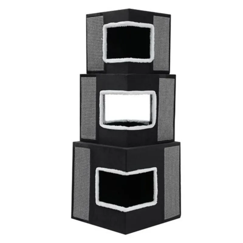Catsby Black Essendon Tower - 45cm x 45cm x 120cm