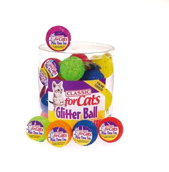 Classic Glitter Balls 40mm - Pack of 24