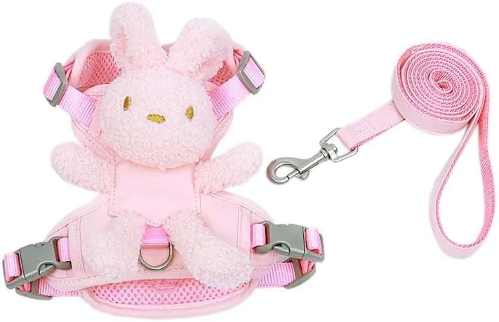 Dog Collar Dog Harness, Small and Medium-Sized Dog Walking Leash, Anti-Breakaway, Adjustable Cat Harness
