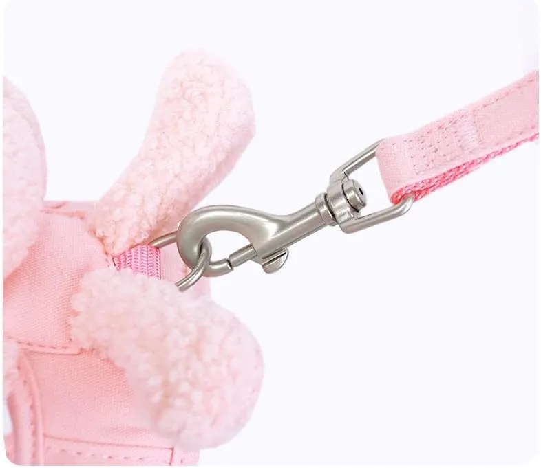 Dog Collar Dog Harness, Small and Medium-Sized Dog Walking Leash, Anti-Breakaway, Adjustable Cat Harness
