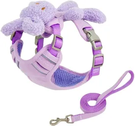 Dog Collar Dog Harness, Small and Medium-Sized Dog Walking Leash, Anti-Breakaway, Adjustable Cat Harness