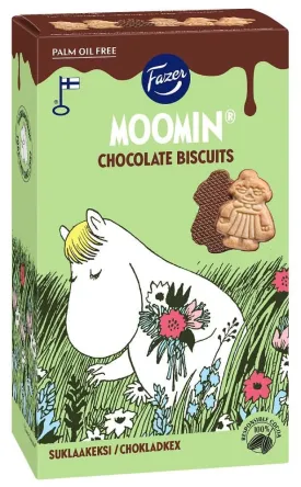 Fazer Moomin Chocolate Biscuits 175g, 10-Pack