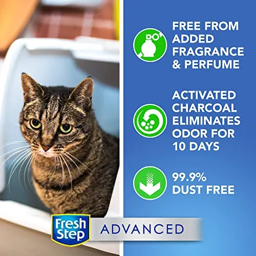 Fresh Step Clumping Cat Litter, Advanced, Unscented, 18.5 lbs