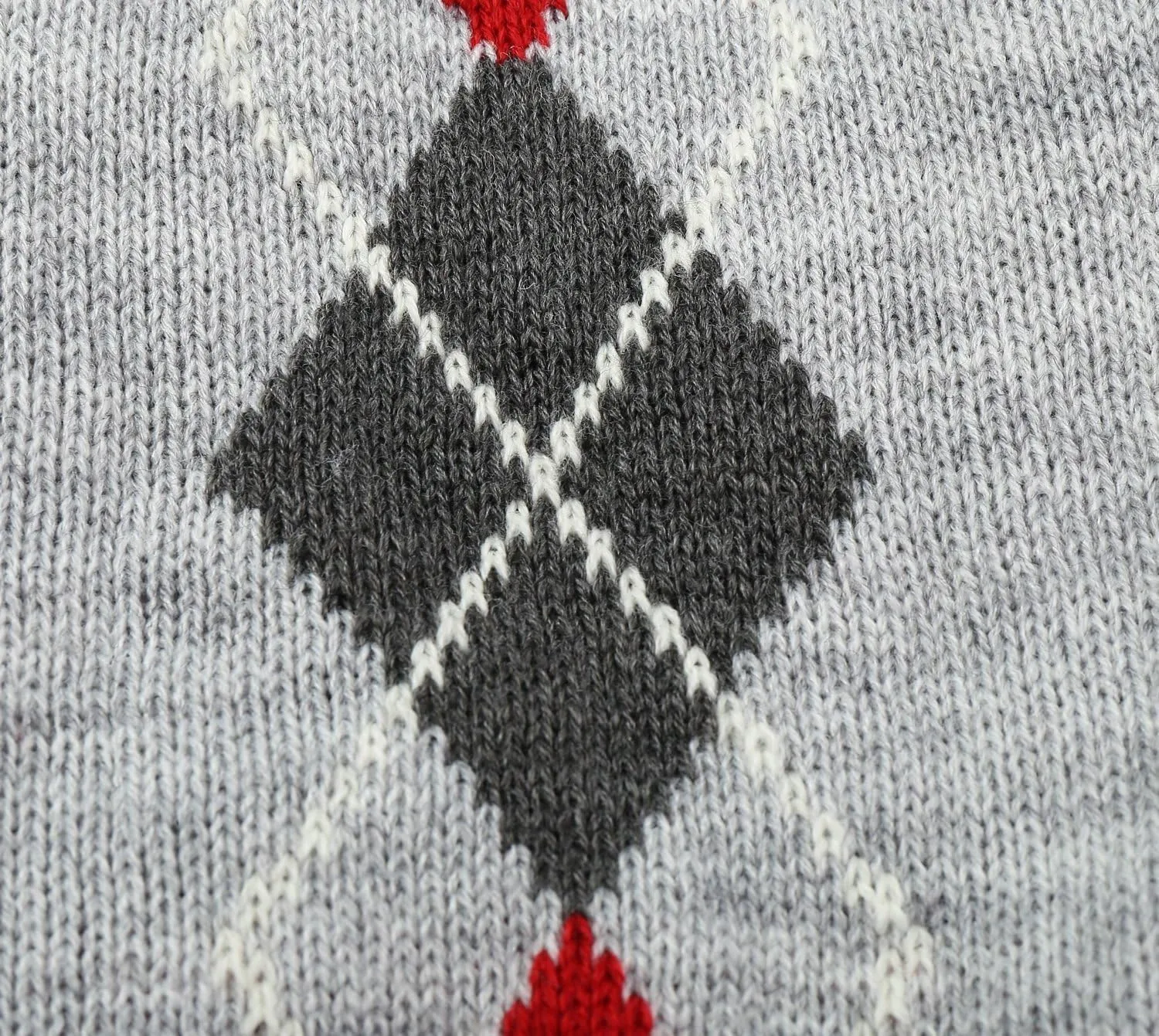 Grey Argyle Knit Pet Sweaters Clothes for Small Dogs, Classic Gray X-Small (XS) Size