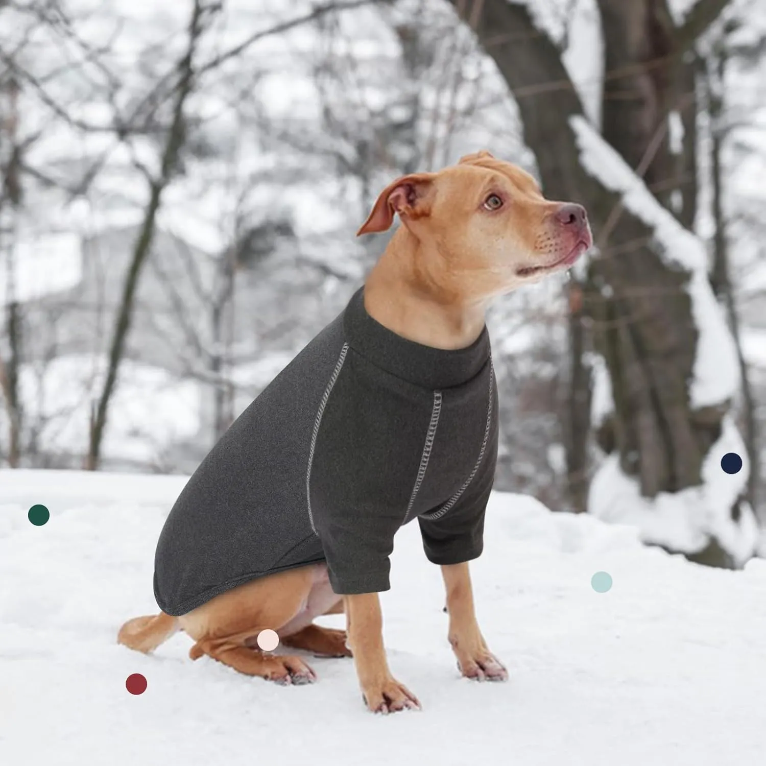 IECOii XL Girl & Boy Dog Sweater: Fleece Pullover Dog Sweatshirt in Grey, Extra-Large