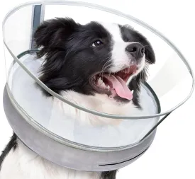 Inflatable Dog Cone Collar Alternative - 2-in-1 Recovery Collar With Detachable Shield to Stop Licking, Soft Donut Cone for Small Medium Large Dogs After Surgery
