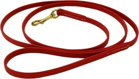 J&J Dog Supplies Biothane Dog Leash, 1/2" Wide by 6' Long, Red