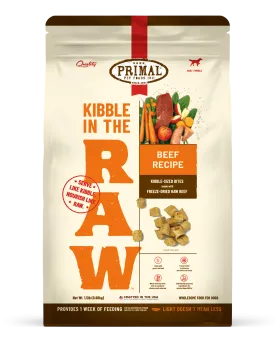 Kibble in the Raw Dog Food <br> Beef Recipe