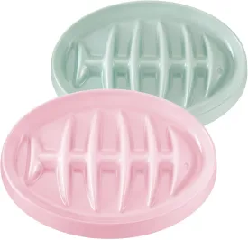 Maitys 2 Pack Cat Slow Feeder Bowl for Wet Food Small Interactive Puzzle Kitten Feeder Dish Anti Gulping Pet Bowl for Cat and Dog Slow Eating to Against Bloat, Indigestion(Pink, Green)