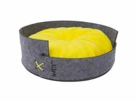 MAUI FELT BASKET YELLOW & GRAY
