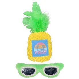 Multipet Margaritaville Assorted Pineapple & Sunglasses Cat Toy 1 pk