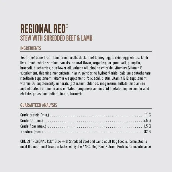 Orijen Regional Red Canned Dog Food