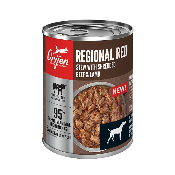Orijen Regional Red Stew Recipe With Shredded Beef and Lamb, 12.8-oz Case of 12