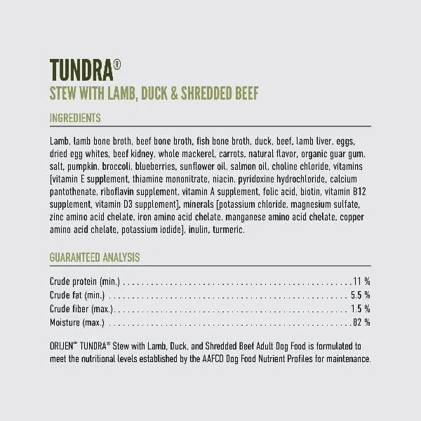 Orijen Tundra Canned Dog Food