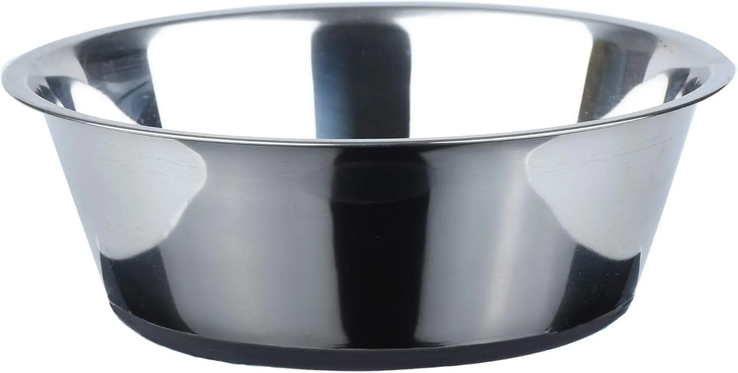 PEGGY11 Deep Stainless Steel Anti-Slip Dog Bowls - Single Pack, 16 Cups