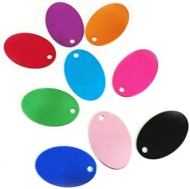 Personalized Anodized Oval Aluminum Pet ID Tags Collars Custom For Dog Cat | Good Quaility