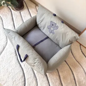 PoochMate Travel Bed for Medium Dogs : Mint & Blue Teddy