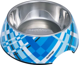 Red Dingo Premium 2-in-1 Dog Bowl - Turquoise Flanno
