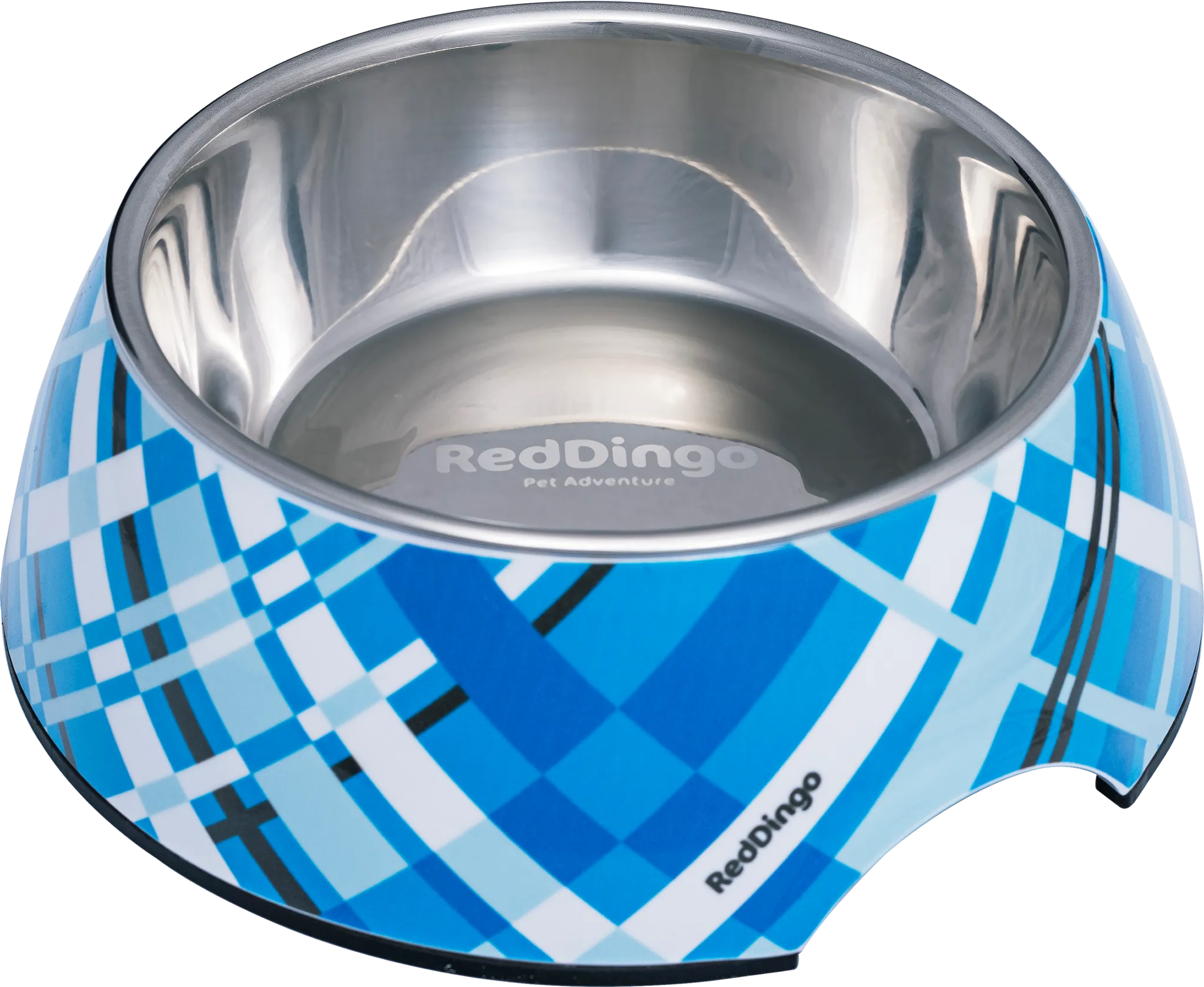 Red Dingo Premium 2-in-1 Dog Bowl - Turquoise Flanno