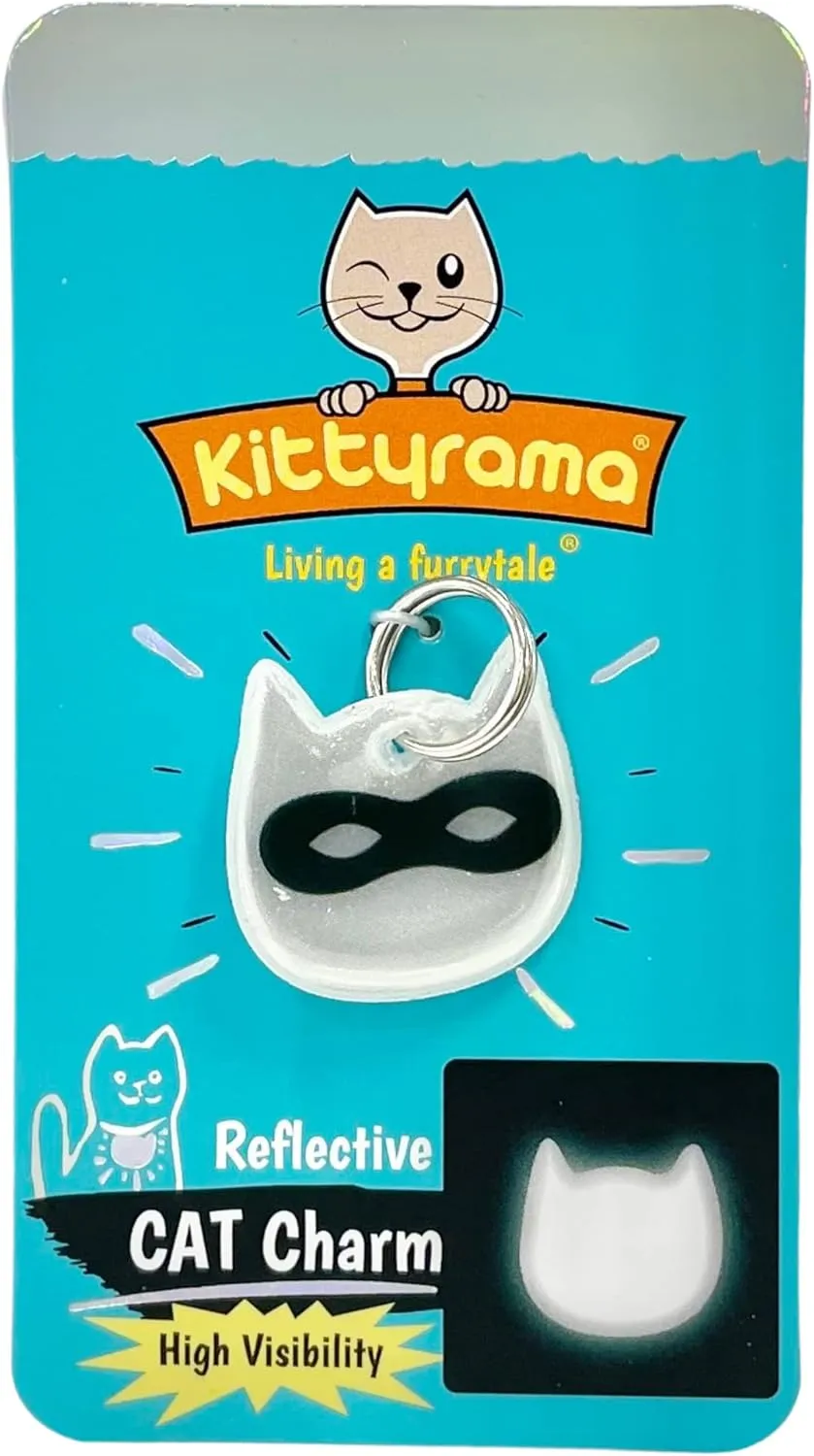 Reflective Cat Charm - Safety Tag. Lightweight, High Visibility, Waterproof. Fits All Collars.