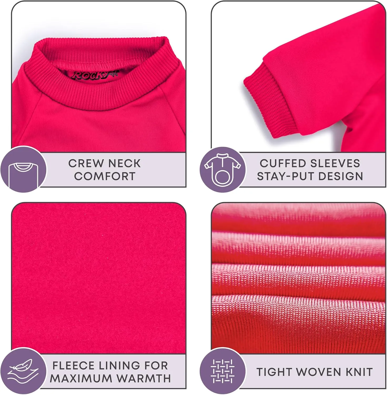 Rocky Thermal Jacket Clothes Fleece Lined Sweater for Dogs, Puppies, Warm Coat Bodysuit Onesie One Piece Vest Pet Jammies with Leg Warmers for Small, Medium, Large Dogs Cats (Coral, XX-Small)