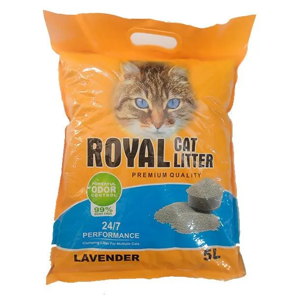ROYAL CAT LITTER POWERFUL  ODOR CONTROL LAVENDER 5LTR