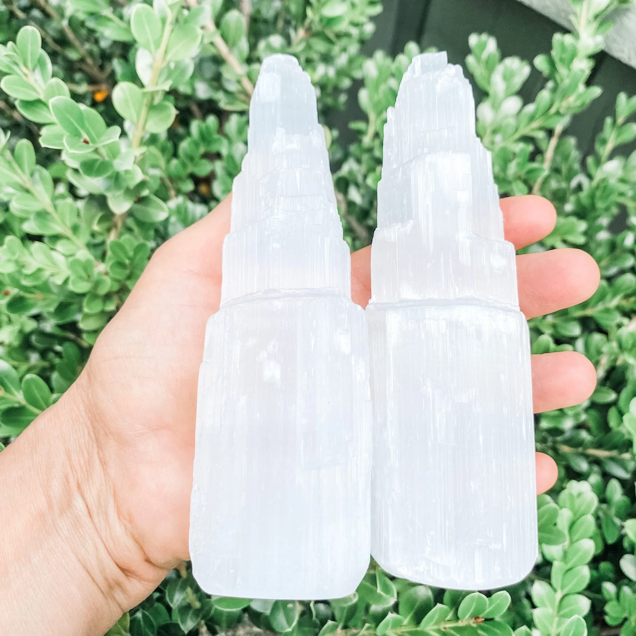 Selenite Castle Tower Medium 14-15cm