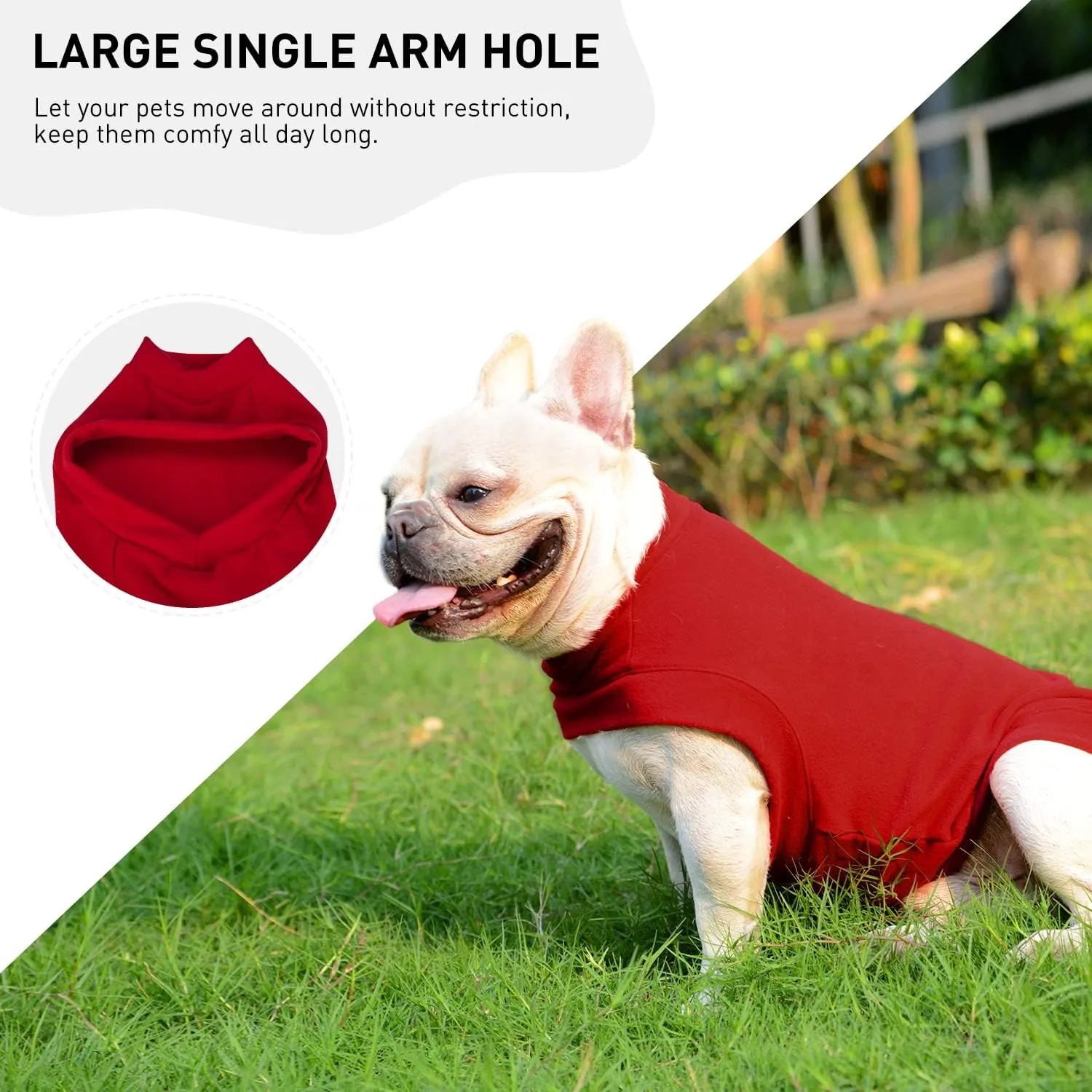 Soft Fleece Dog & Cat Sweatshirt - Warm Pullover for Small to Medium Pets - Stretchy Hoodie, Easy On & Comfortable Winter Clothes