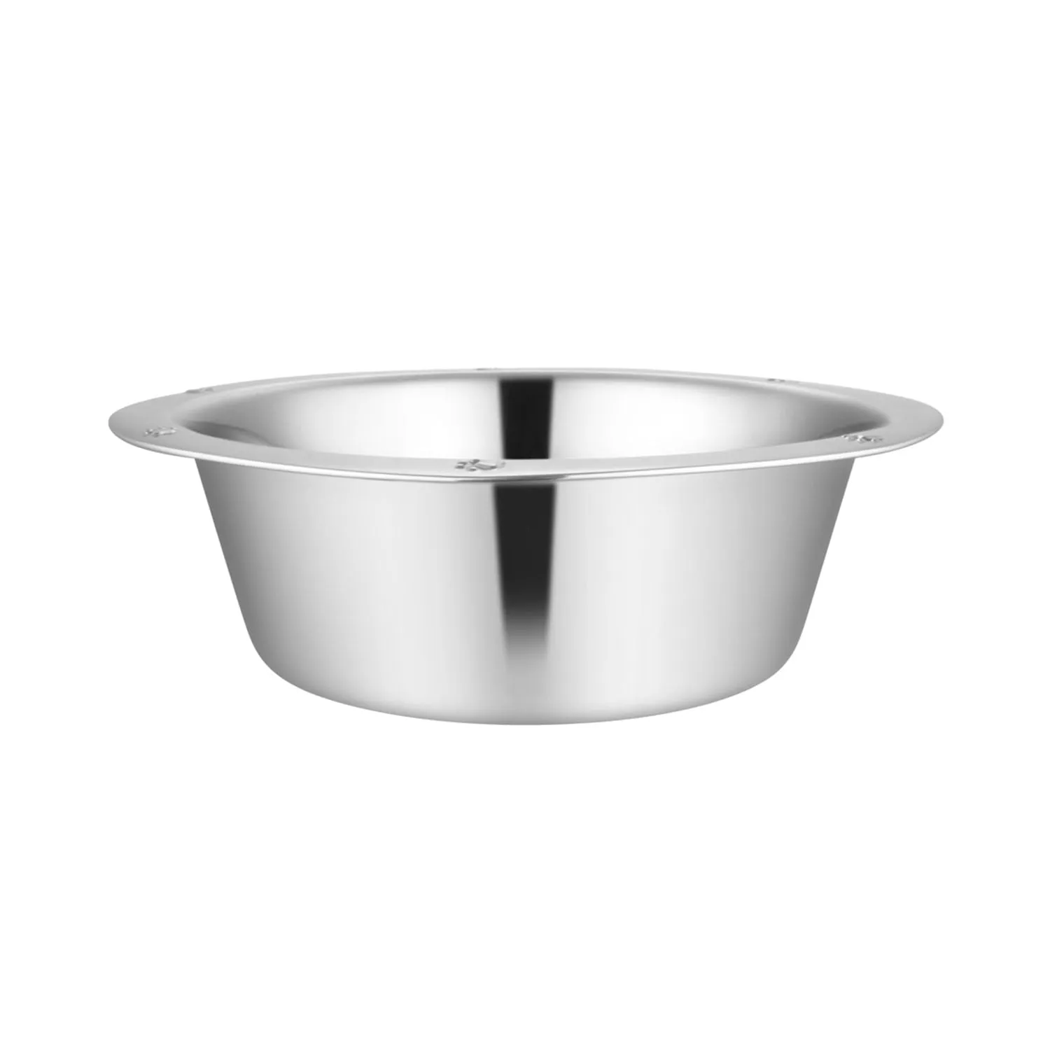 Stainless Steel Embossed Wide-Lip Bowls