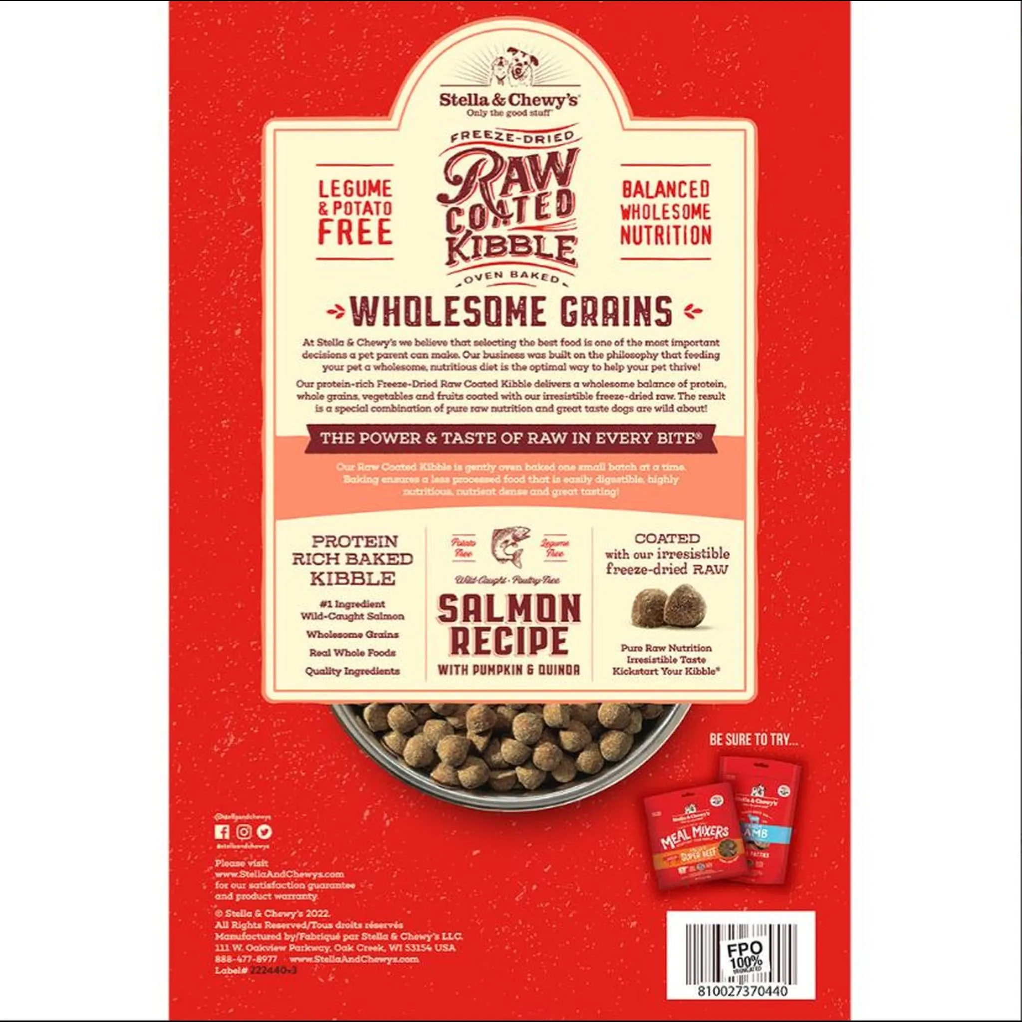 Stella & Chewy's Raw Coated Wholesome Grains Dog Food