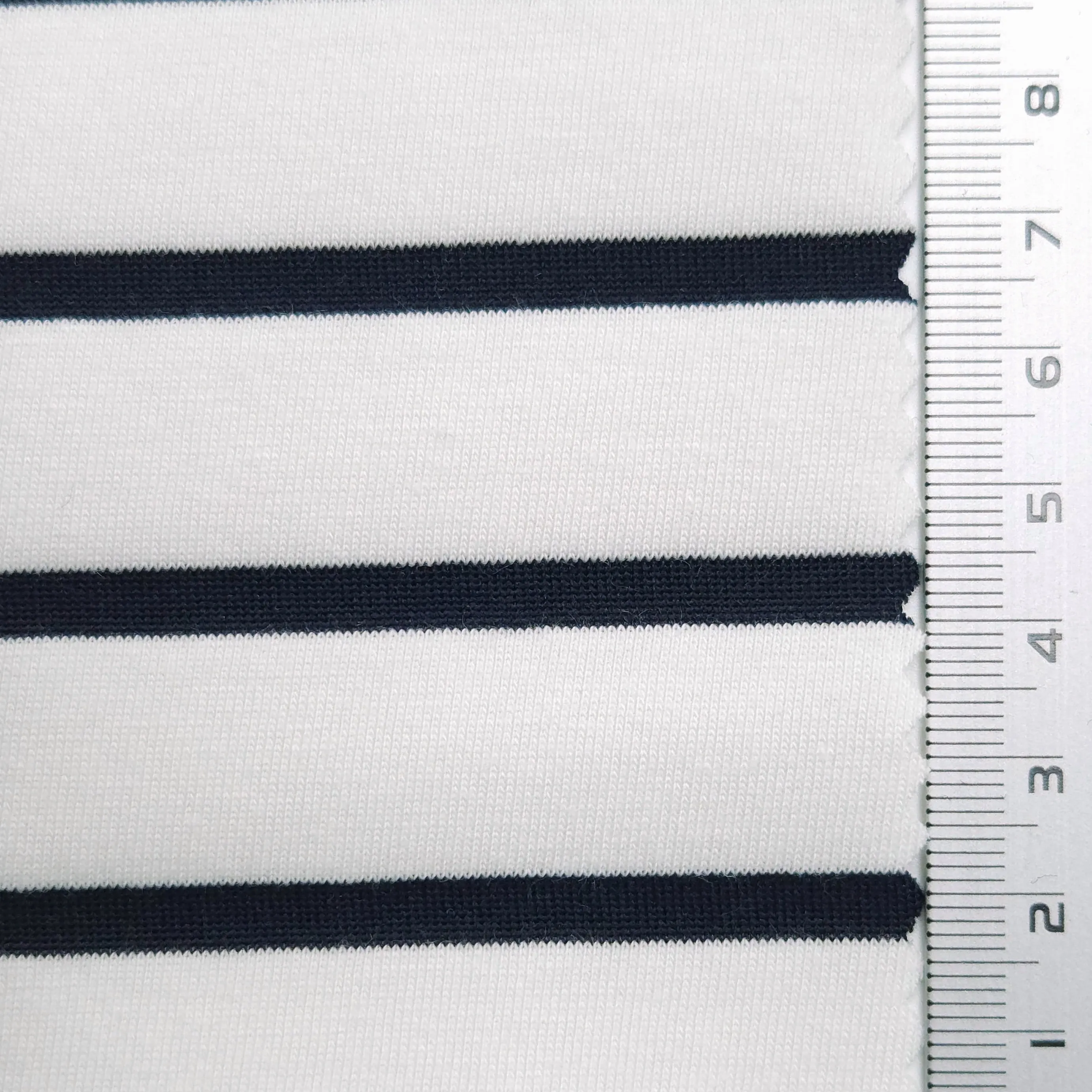 Stripe Jersey Cotton Polyester Knit Fabric - FAB1563