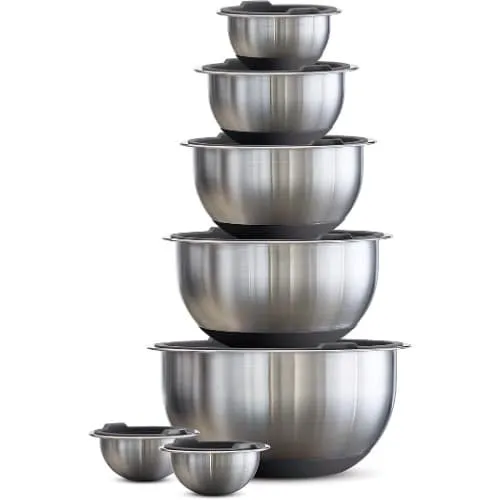 Tramontina 14pc Stainless Steel Covered Mixing Bowl Set