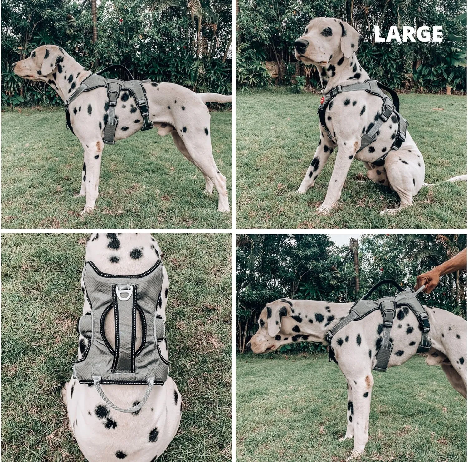 Tuff Pupper Escape Proof No Escape Dog Harness | 5 Point Adjustable Fit Harness for Dogs | Padded Dog Harnesses | Handle Dog Lift Harnesses