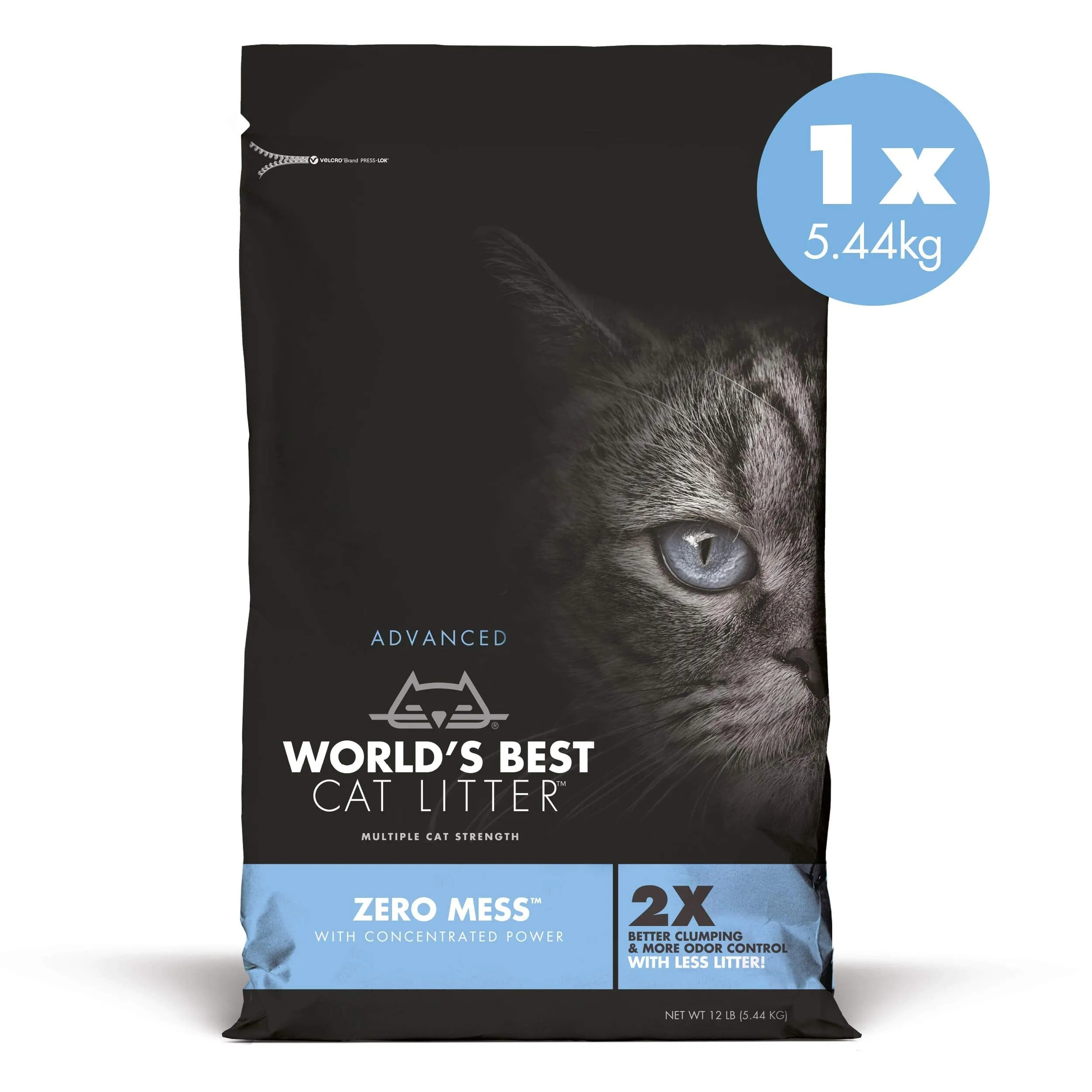 World's Best Cat Litter Zero Mess Advanced Clumping Flushing and Odor Control Cat Litter